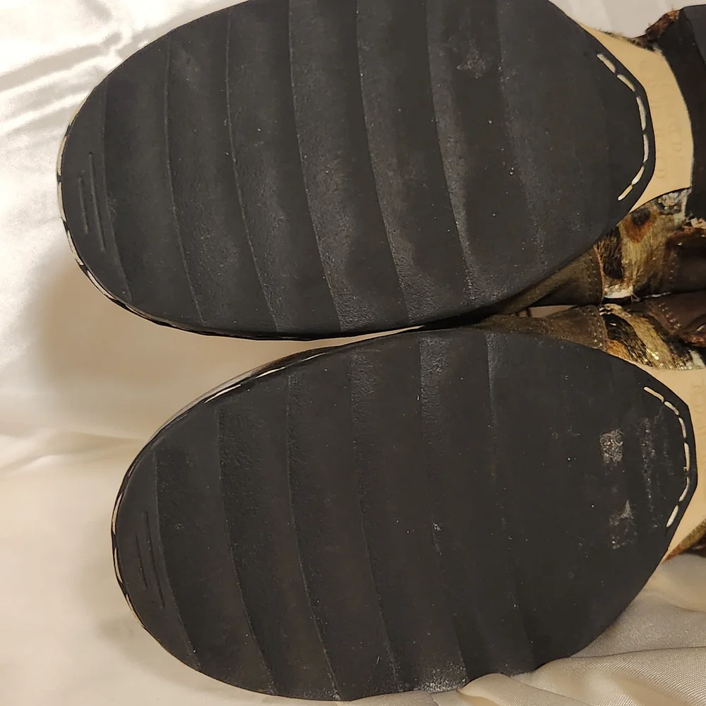 OTTO Brown and Camouflage Leather Boots - Picture 15 of 16